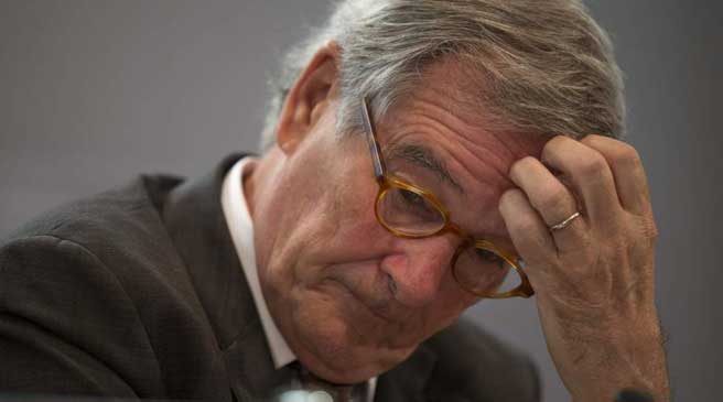 El alcalde de Barcelona Xavier Trías, pensativo.