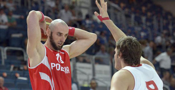 Gortat, con la selección polaca